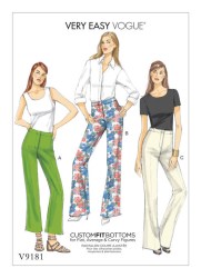 9181 EZ VOGUE BOOT CUT LO RISER PANTS CUSTOM FIT PATTERN  14-22 NEW 